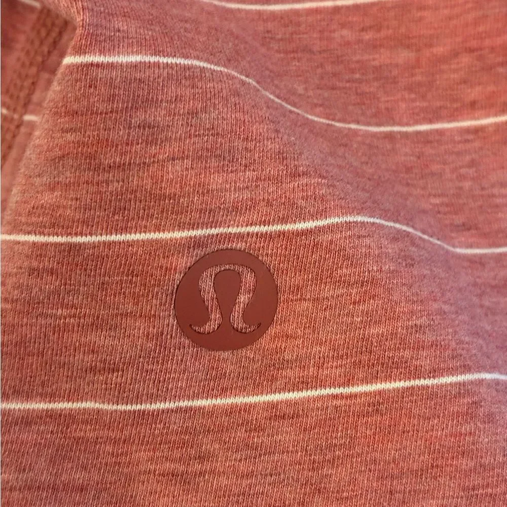 LULULEMON All Tied Up Tank Short Serve Stripe Heathered So Merlot White Size 8